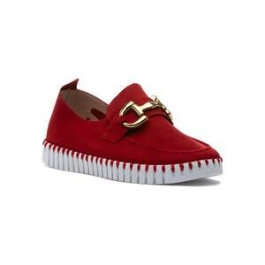 NEW ILSE JACOBSEN women's tulip sneakers in deep red